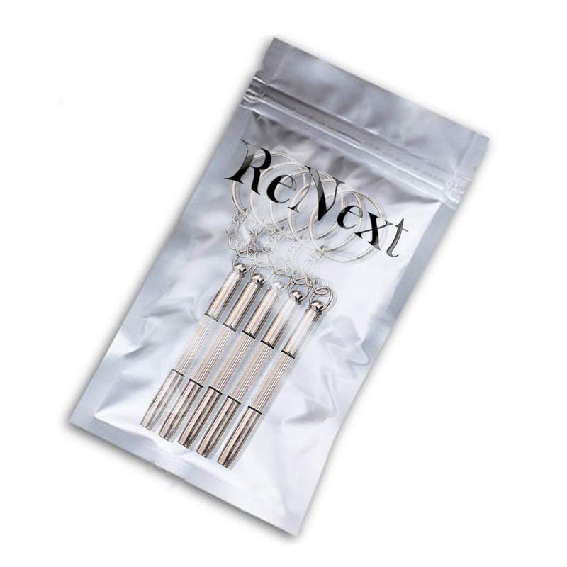 ReNext 5PCS/Set 3 in 1 Aluminum Steel Eyeglass Screwdriver Set, Flat/Phillips/Torx Head, Portable Keychain Screwdriver for Glasses, Sunglasses, Watches Repair - Image 4